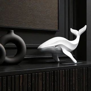 Escultura Ballena Minimalista 22 cm