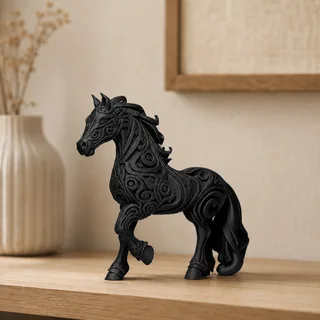 Escultura Caballo Nórdico 15 cm