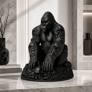 Escultura Gorila Gótico 17 cm