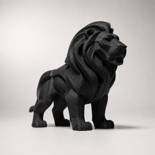Escultura León Acabado Roca