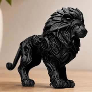 Escultura León con Grabados 15 cm