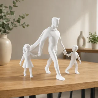 Escultura Padre con Hijos