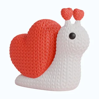 Figura Caracol Corazón Estilo Crochet