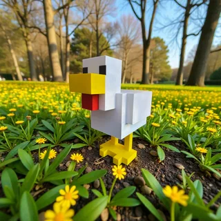 Figura Pollo de Minecraft 9 cm