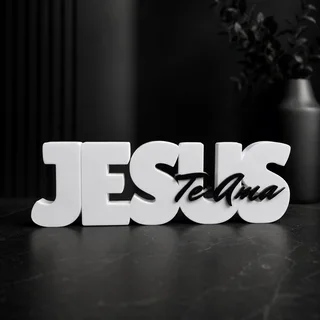 Letrero Jesús Te Ama 24 cm