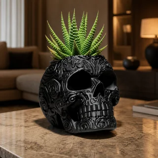 Maceta Calavera Gótica